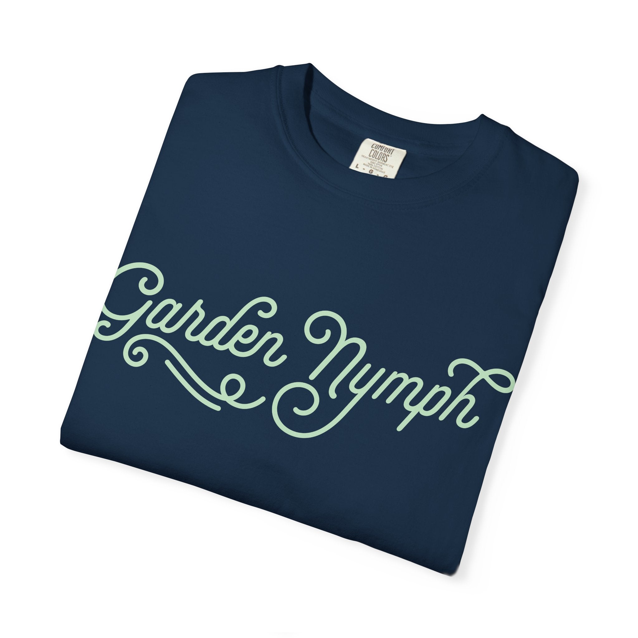 Garden Nymph T-shirt | Script Floral Typography