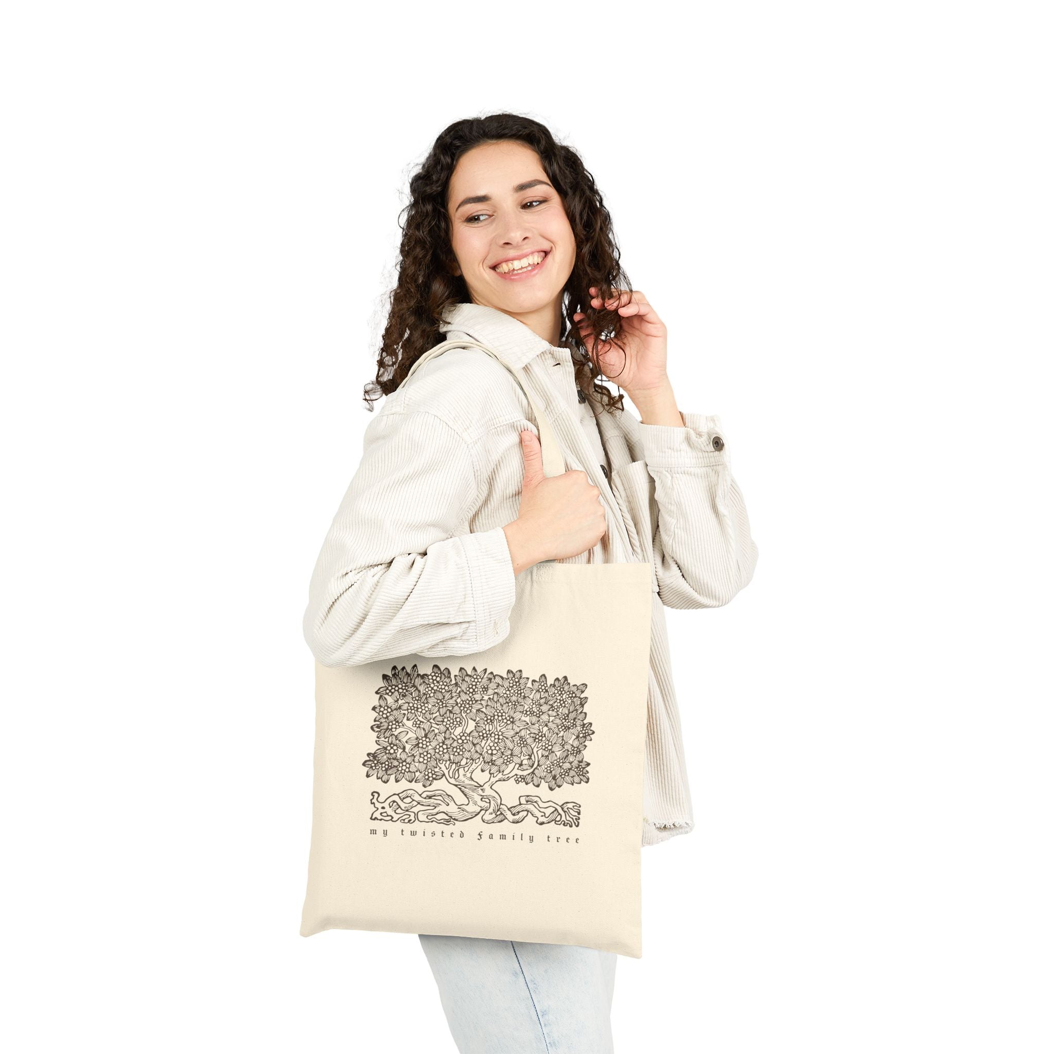 My Twisted Family Tree Cotton Canvas Tote — Genealogy Gift for Family History Buffs