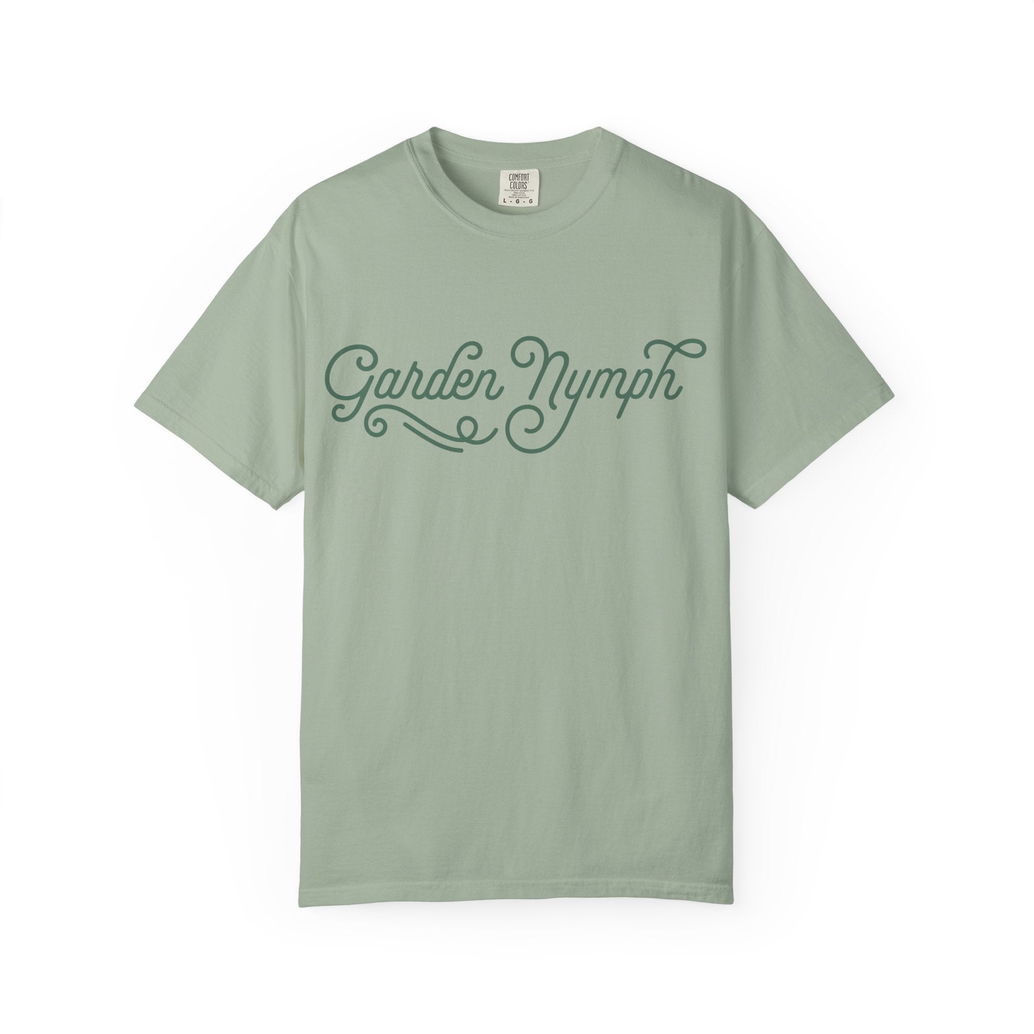 Garden Nymph T-shirt | Script Floral Typography