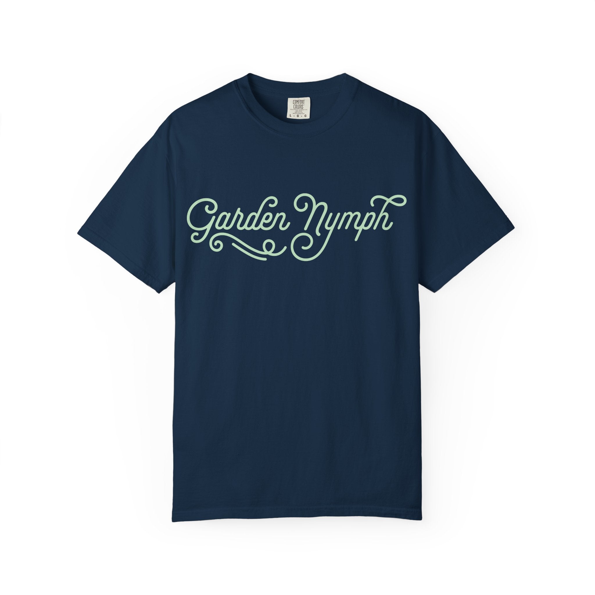 Garden Nymph T-shirt | Script Floral Typography