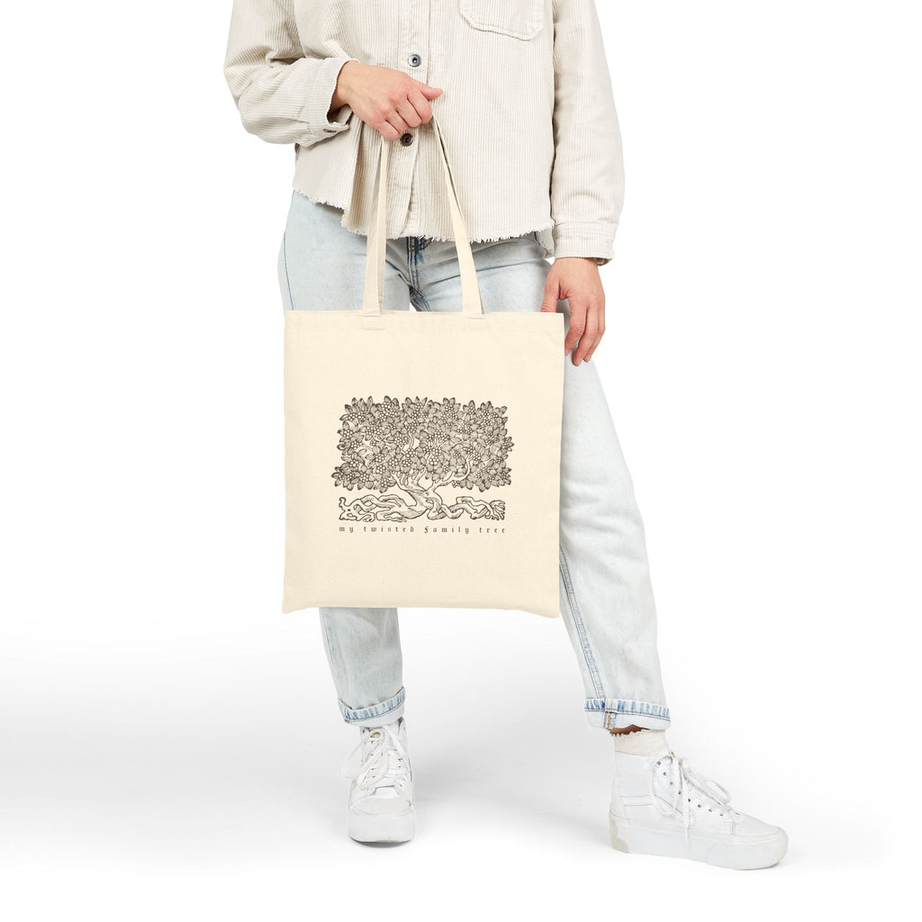 My Twisted Family Tree Cotton Canvas Tote — Genealogy Gift for Family History Buffs