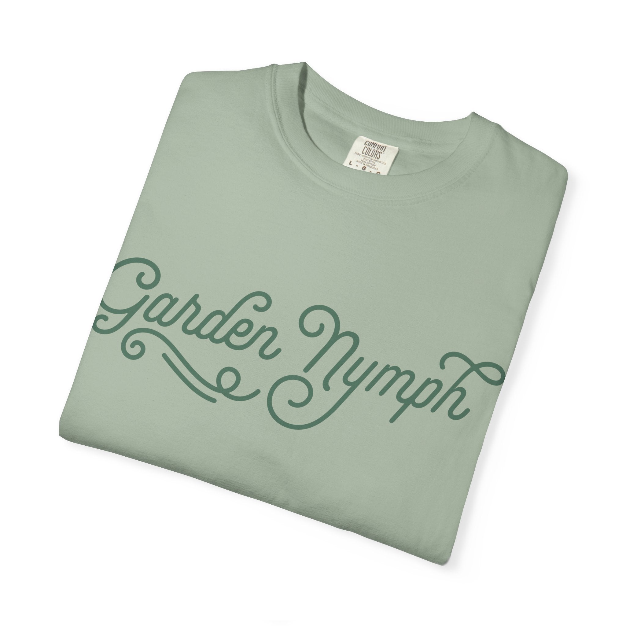 Garden Nymph T-shirt | Script Floral Typography