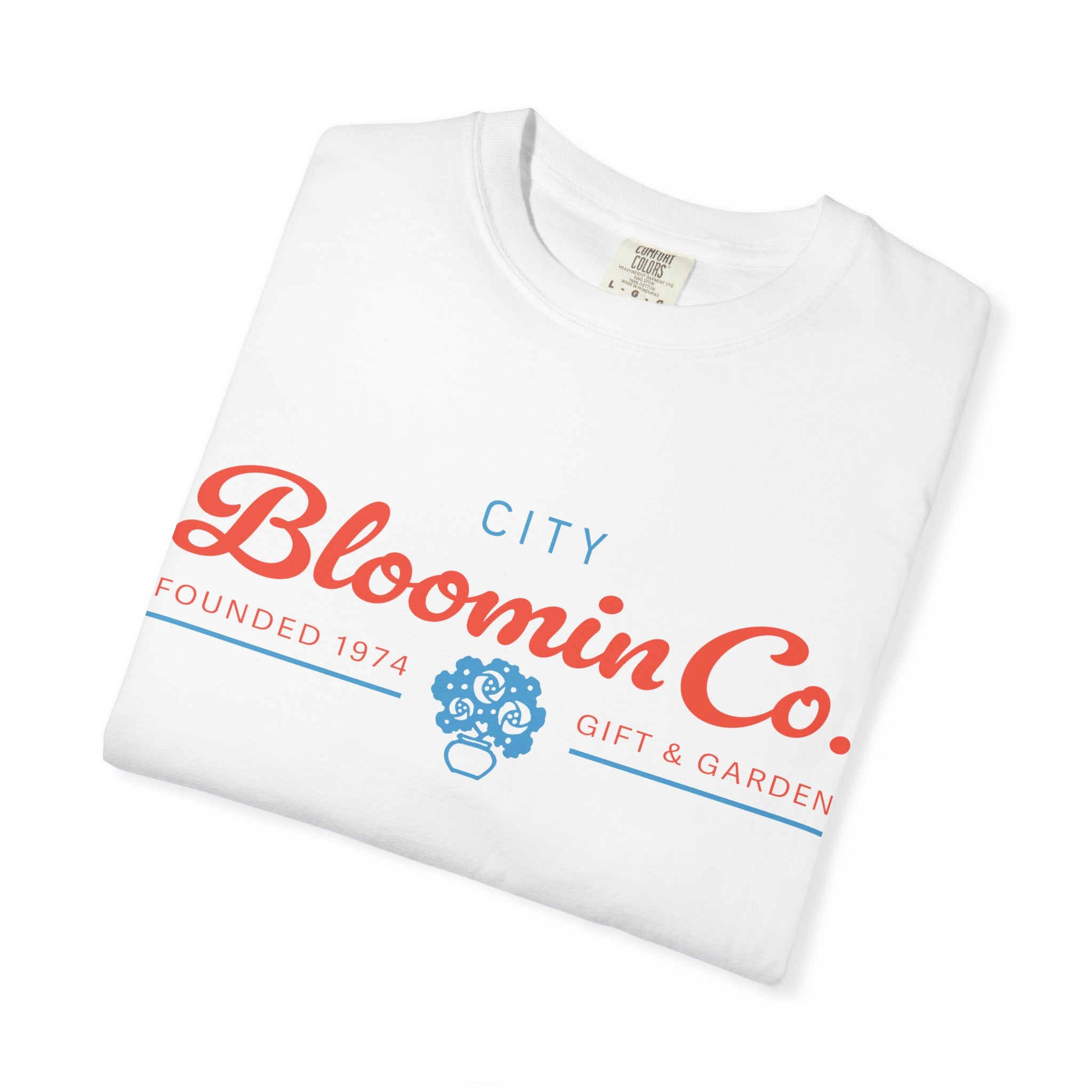 Bloomin Co. Floral Logo T-shirt | Vintage Garden Crew Tee
